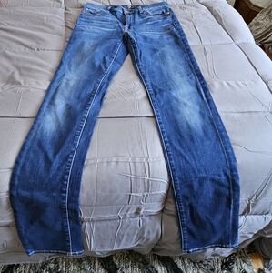 7 for all mankind roxanne straight leg/skinny  jeans, size 28